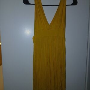 Lani Sleeveless V-Neck Maxi Dress in Mustard Yellow